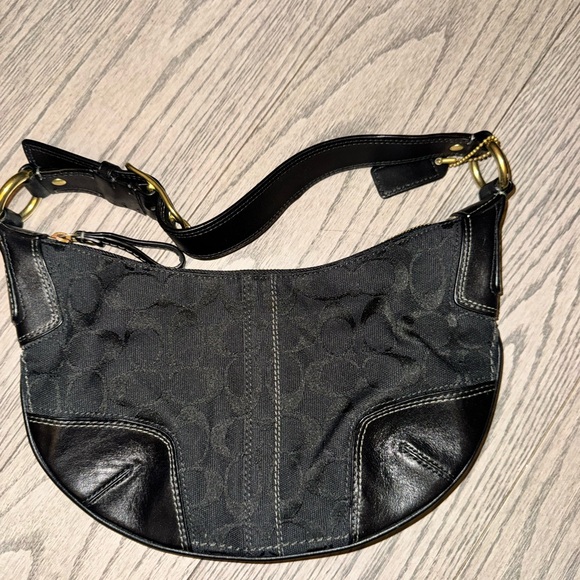 Vintage coach black shoulder bag